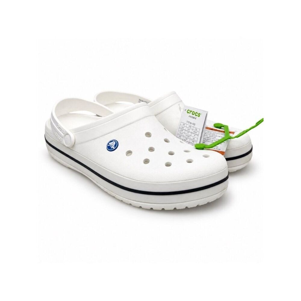 Crocs Crocband Clogs White Men’s 11 Women’s 12 Slip On Water Shoes New